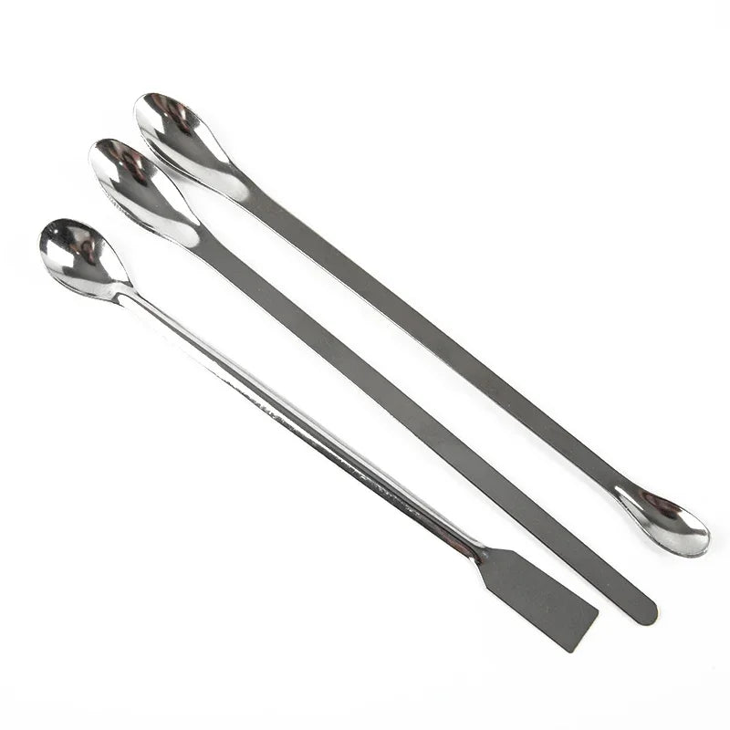 Stainless Steel Lab Spoon Spatula Laboratory Sampling Mixing Micro Qme