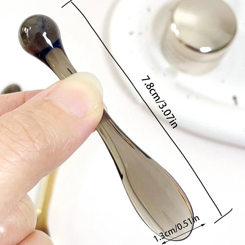 5 Transparent Eye Cream Applicator Acrylic Spoon Roller Facial Qme