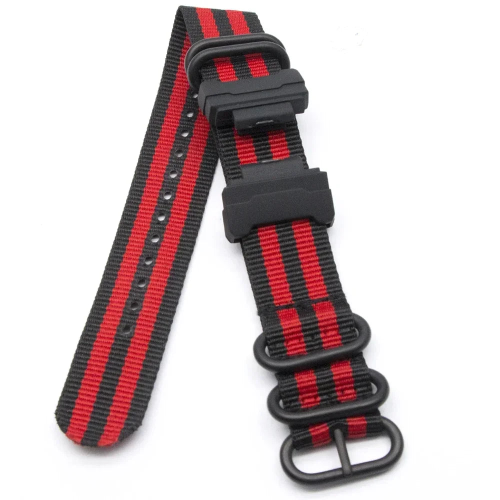 For Casio G-Shock Nylon Band Replacement 22MM Canvas Strap Sport Watch Accessories Men's Bracelet Qme