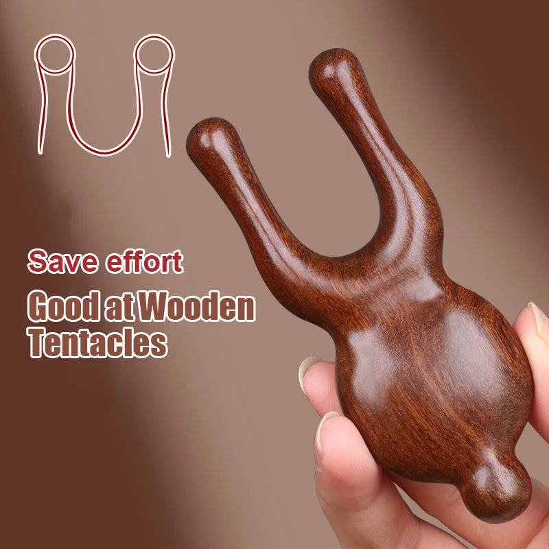 Sandalwood Facial Lifting Meridian Comb Massager Eyes Nose Ear Neck Qme