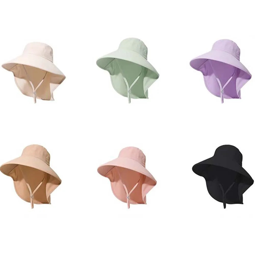 Hiking Hats Women Fisherman Hat Long Wide Brim Quick Drying Neck Qme