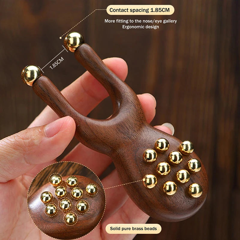 Wooden Nose Gua Sha Massage Tool Relaxation Spot Meridians Acupoint Qme