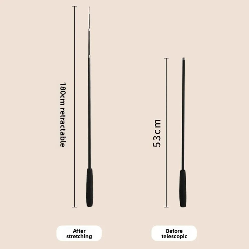 Durable 1.8M 4-Section Telescopic Cat Teaser Wand Catnip Interactive Fishing Rod Toy for Kitten Pet Plaything Qme