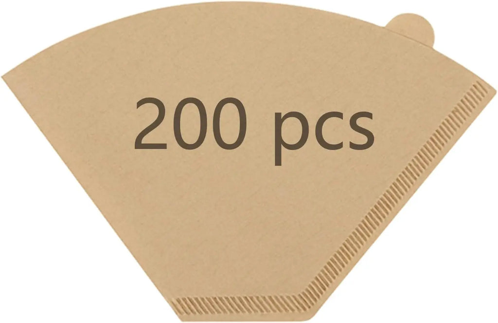 4 Cone Coffee Filters 8-12 Cup Disposable Filter Pour Over Drip Maker Qme 200pcs