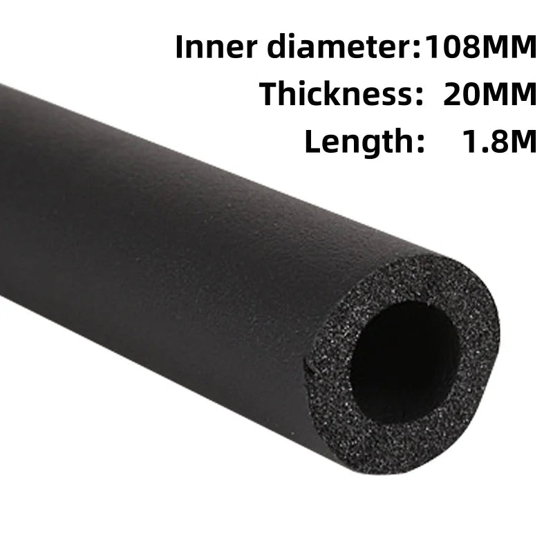 1.8m Rubber Insulation Pipe B1 Grade Thickened Solar Water Heater Water Pipe Flame Retardant and Antifreeze Insulation Sleeve Qme 108x20mm