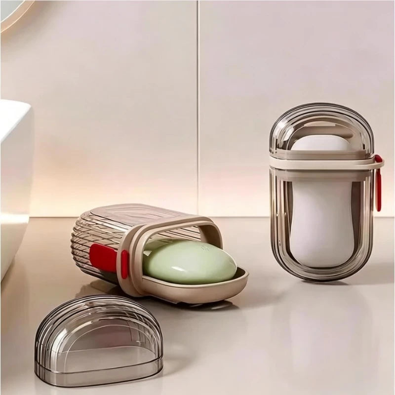 1Pc Portable Waterproof Soap Box, Travel & Bathroom Soap Container Qme