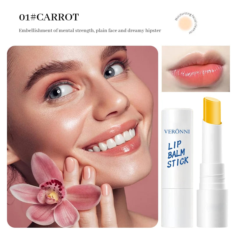 VERONNI Vaseline Lip Balm Moisturizing Hydrating Color-changing Qme