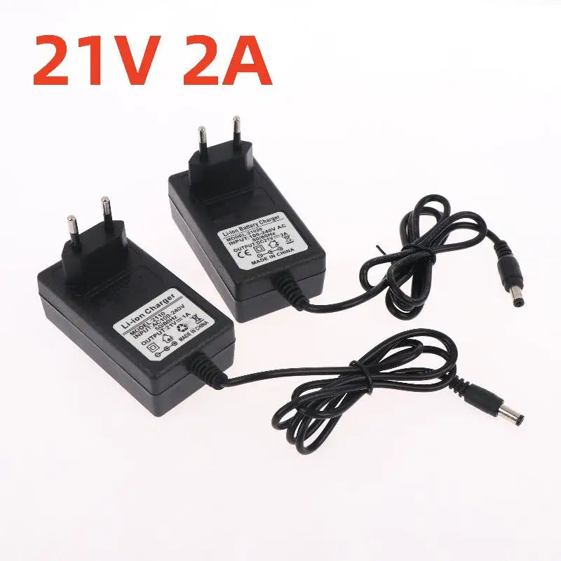 21V Lithium Battery Charger 1A 2A 18V Intelligent Power Adapter EU Qme