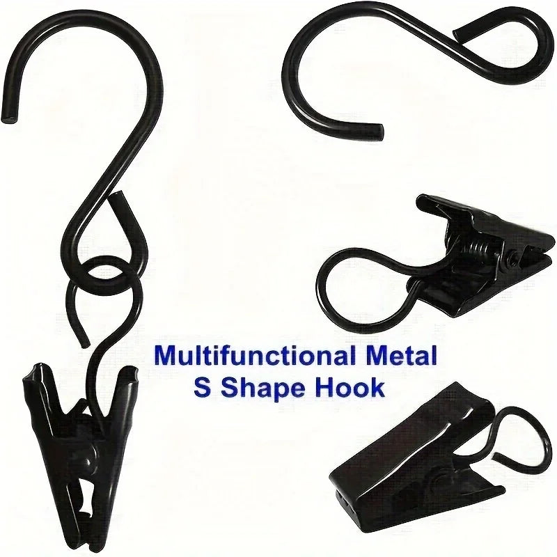20pcs Of S-shaped Hooks for Curtains, Hangers for Draining Sinks And Camping Tents, Art And Craft Displays, Qme