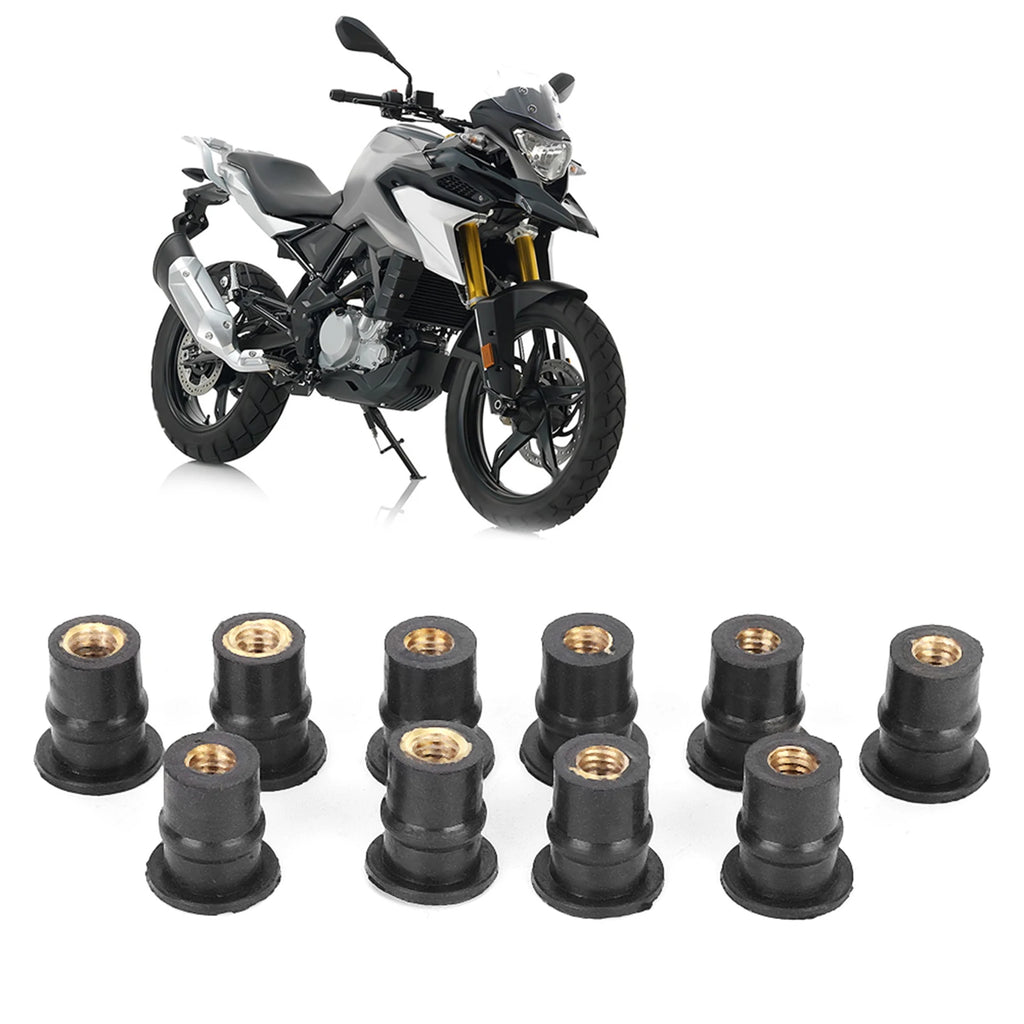 M5 Rubber Well Nuts 5mm/0.2in Metric Motorcycles Bolts Wellnut Rubber Well Nuts Well Nuts Kit Bolts Qme