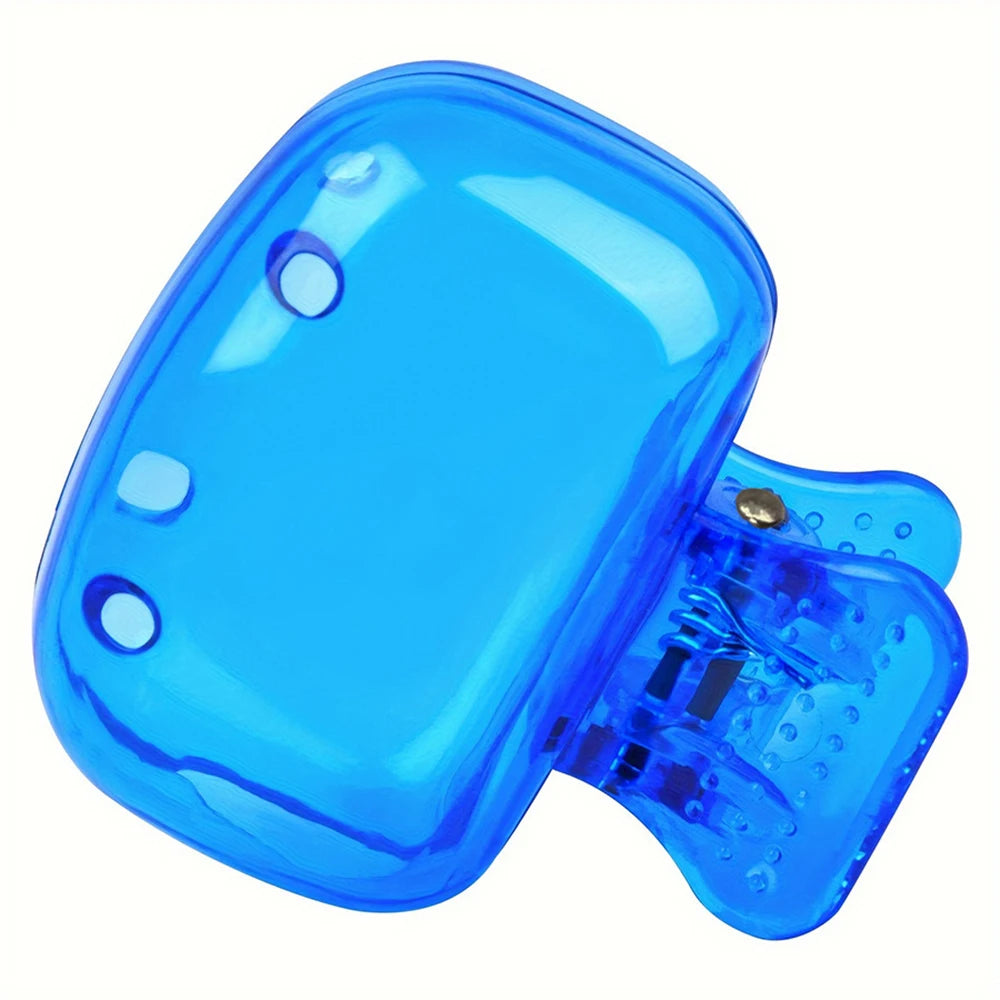 Travel Toothbrush Head Covers Toothbrush Protector Cap Brush Pod Case Protective Portable Plastic Clip For Household Travel Qme 1PC Blue