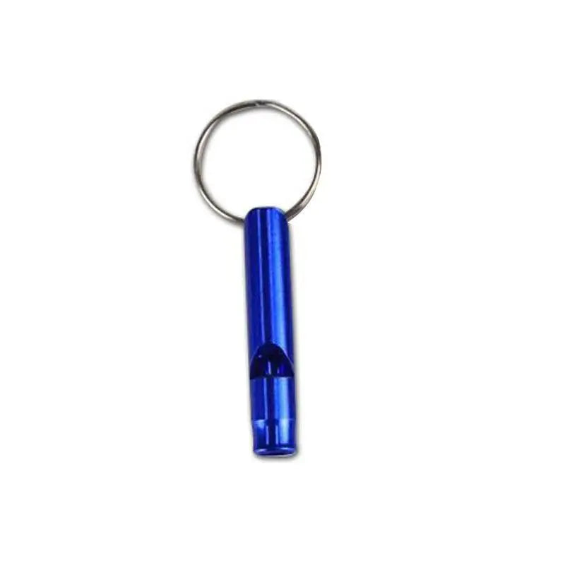 1 Small Multifunctional Aluminum Emergency Survival Whistle Keychain Qme Dark blue