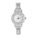 Fashion High Quality Men Women's Stainless Steel Oval Round Shiny CZ Zircon Watch Bracelet For Friend Birthday DIY Jewelry Gifts Qme S 23