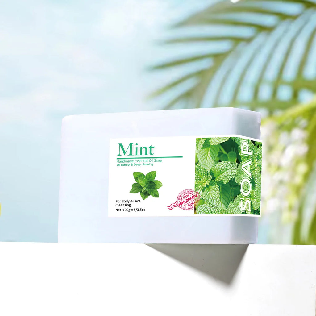 Mint Essential Oil Cleansing Soap Handmade Natural Organic Plant Bath Qme