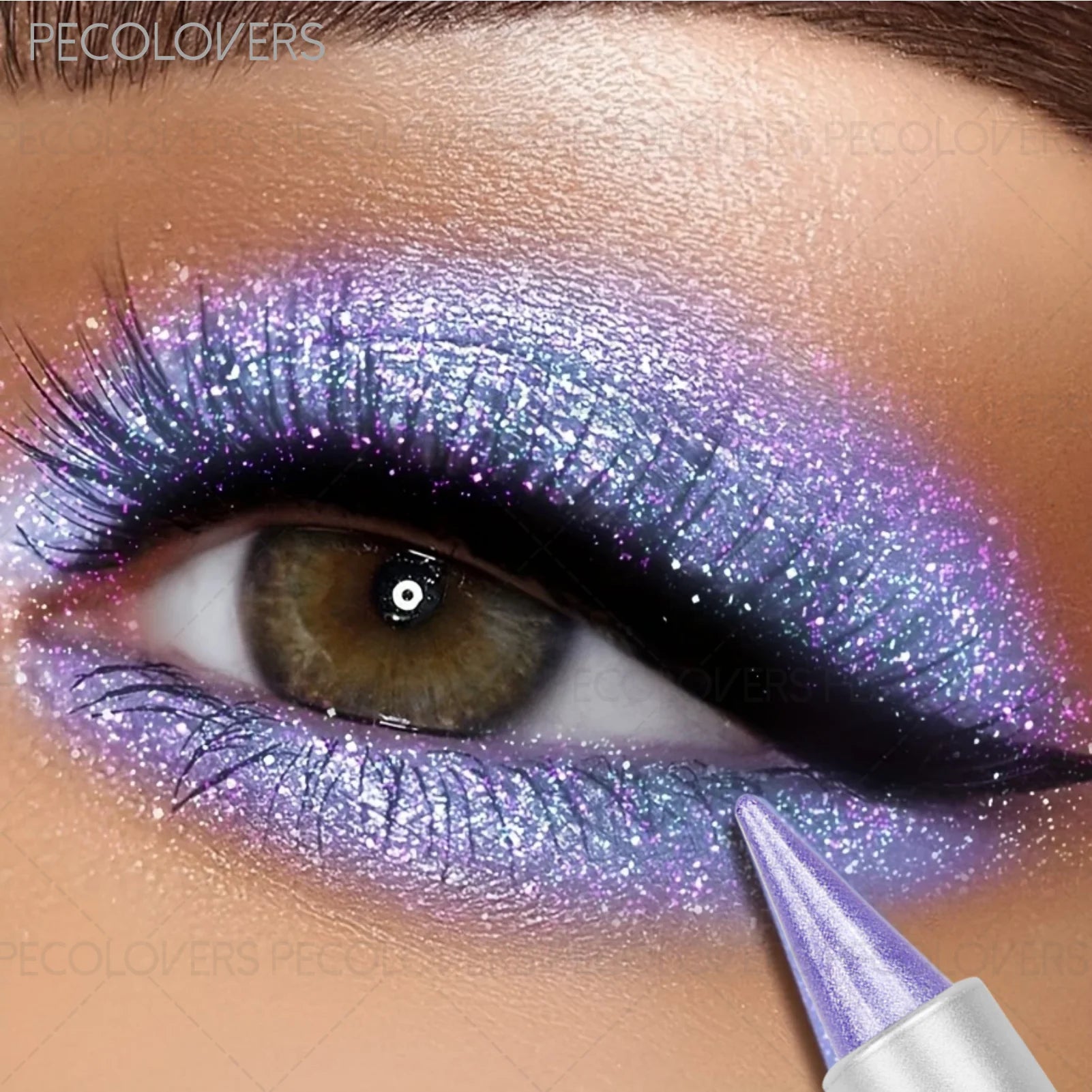 1 Pc Monochromatic Glitte Shiny Eyeshadow Pen & Eyeshadow Stick, Beautiful Eye-cathing Eye Makeup Look, Perfect Gifts Qme