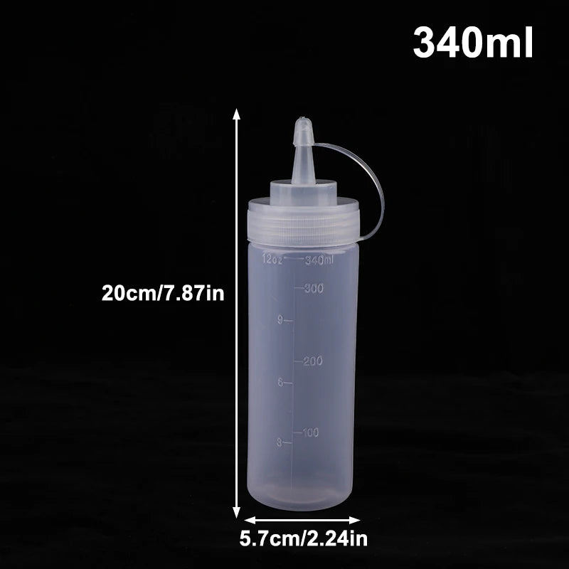 Kitchen Tools Squeeze Seasoning Bottle250- Condiment Bottles Ketchup Qme 340ml Straight