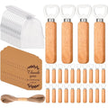 Stainless Steel Beer Bottle Opener With Wooden Handle Wedding Gifts For Guests Kitchen Bar Tools Promotion Gift With 24 Pcs Qme 24pcs China Mainland