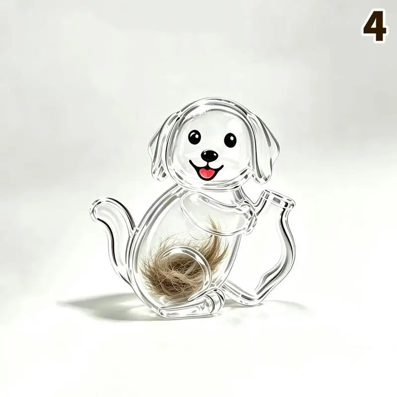 Transparent Cat Hair Storage Refrigerator Magnets Pet Fur Keepsake Qme 4