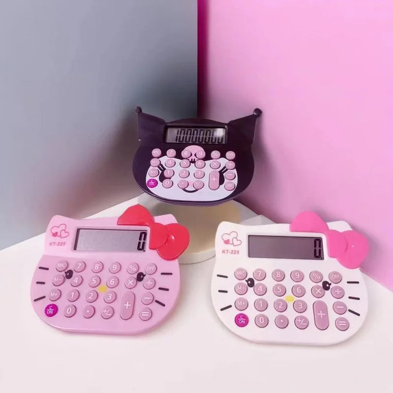 Hello Kitty Kuromi Calculator Cute Cartoon-Themed Portable Calculator for Office Use Student Calculator Qme