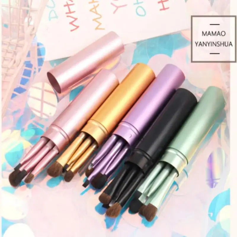 Eye Makeup Brushes Soft Eyeshadow Brush Smudging Eyeliner Storage Tube Qme