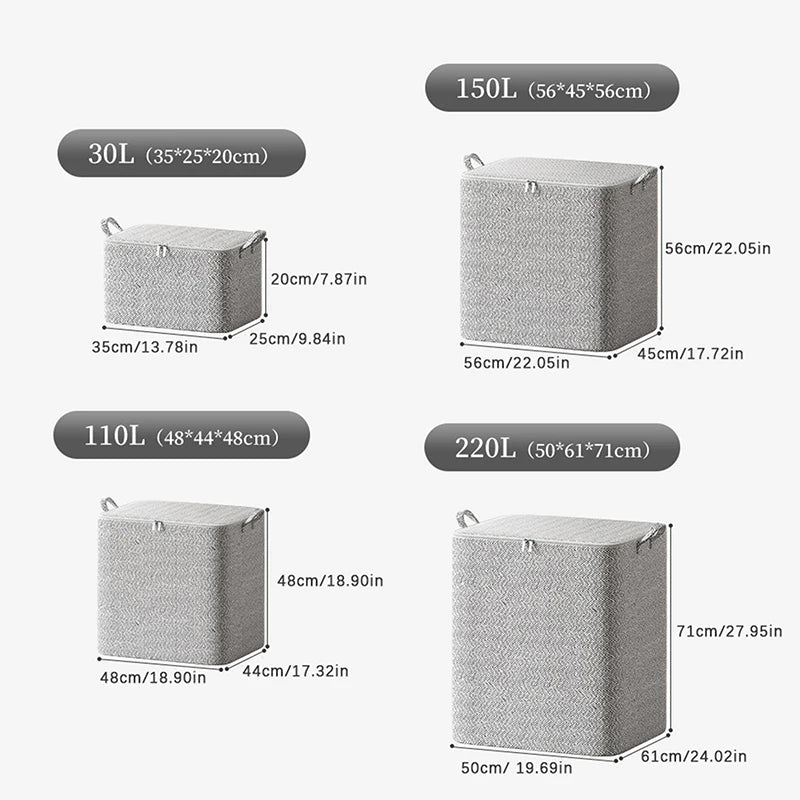Blankets Bedding Foldable Zipper Storage Bag Large Capacity Clothes Qme
