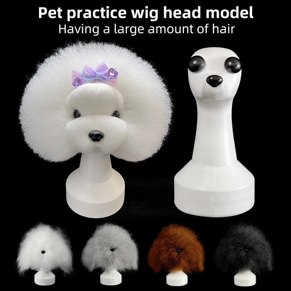 Teddy Pet Simulated Head Hair Fake Dog Head Model Beautician Practice Cutting Dog Hair Dog Body Wig Pet Grooming Student Study Qme