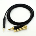 Headset Cable Replacement Cable for Audio-Technica ATH-M50X M40 Headphone 3.5mm Audio Cable Fits Many Headphones Qme black 1.5m
