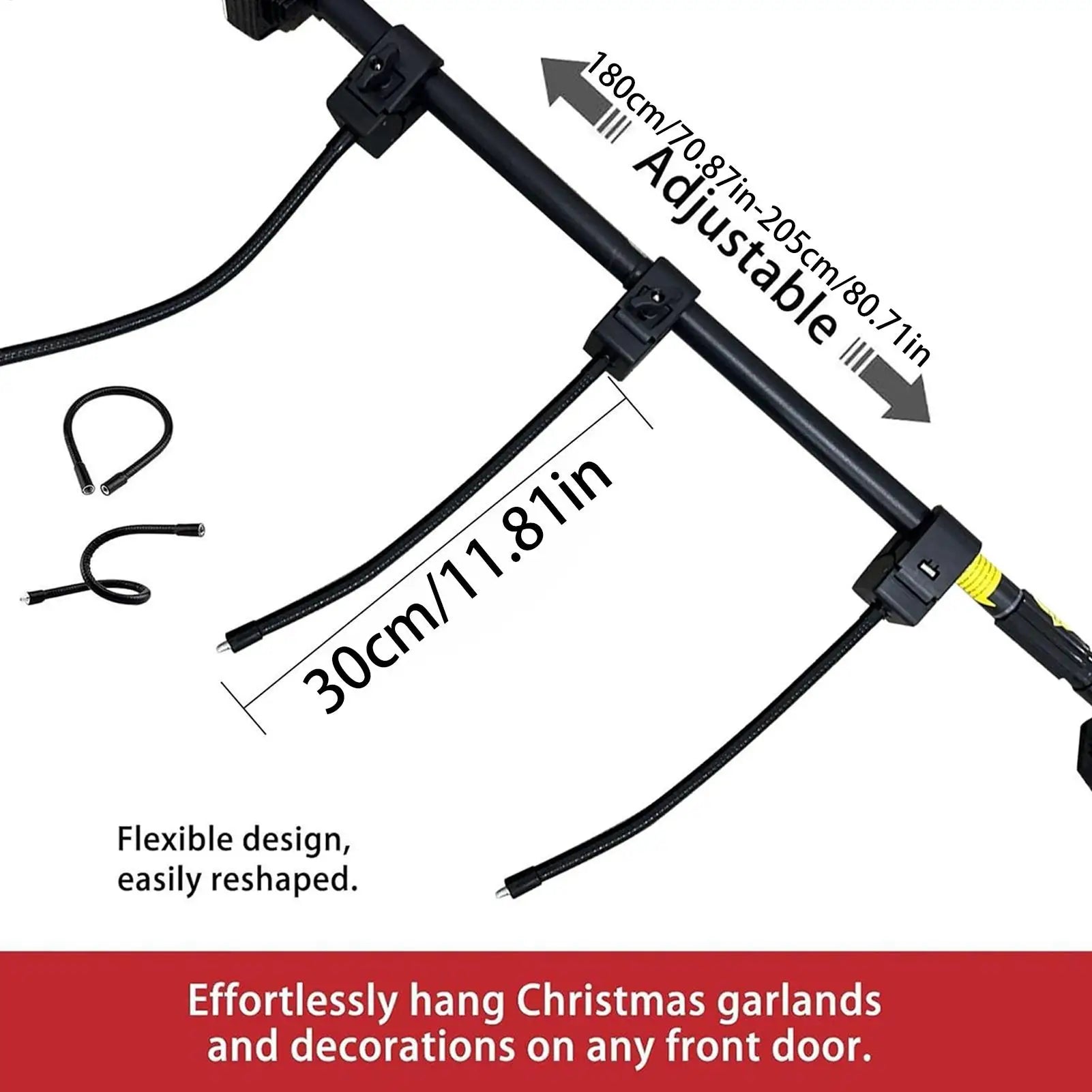 Garland Hanger For Door Frame Adjustable Garland Hanger Metal Holiday Decoration Holder For Christmas Wreath Halloween Outdoor Qme