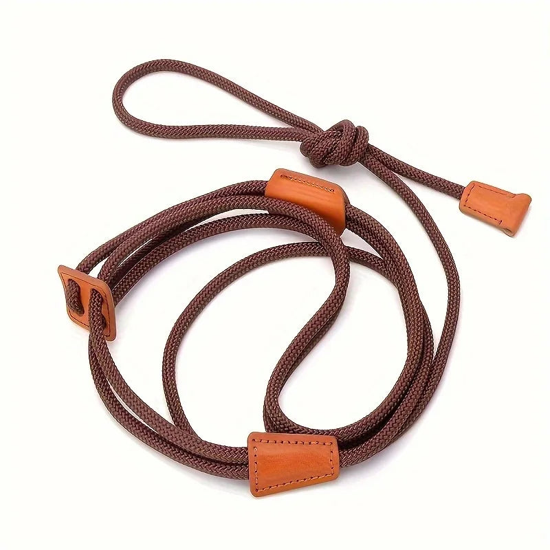 Integrated pet dog leash, nylon strap, adjustable dog chest strap, walking dog leash Qme Chocolate
