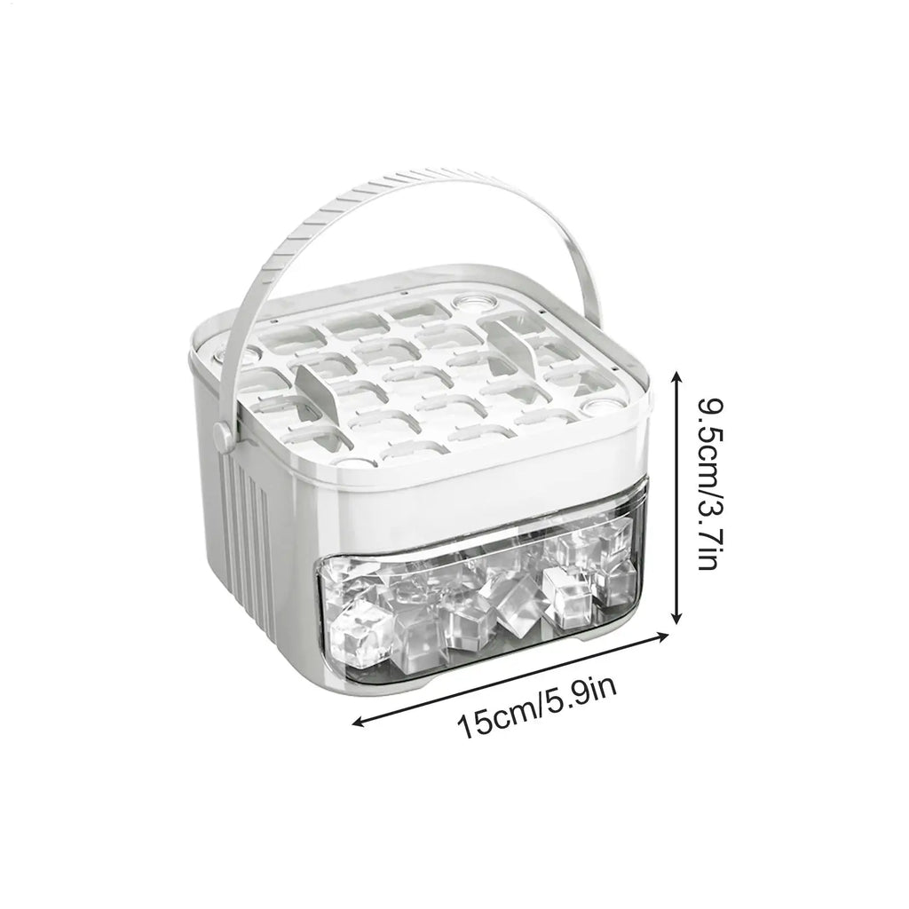 50 Grids Press Type Ice Cube Mold Double-layer Ice Cube Tray with Lid Reusable Ice Box Ice Making Tools Ice Storage Ice Machine Qme