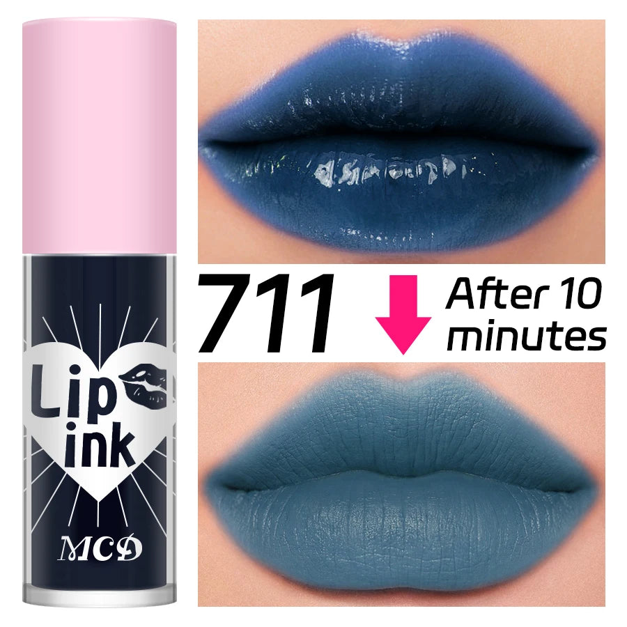 Waterproof Matte Lip Tint Long-lasting Glaze Sexy Plump Glow Oil Qme 711