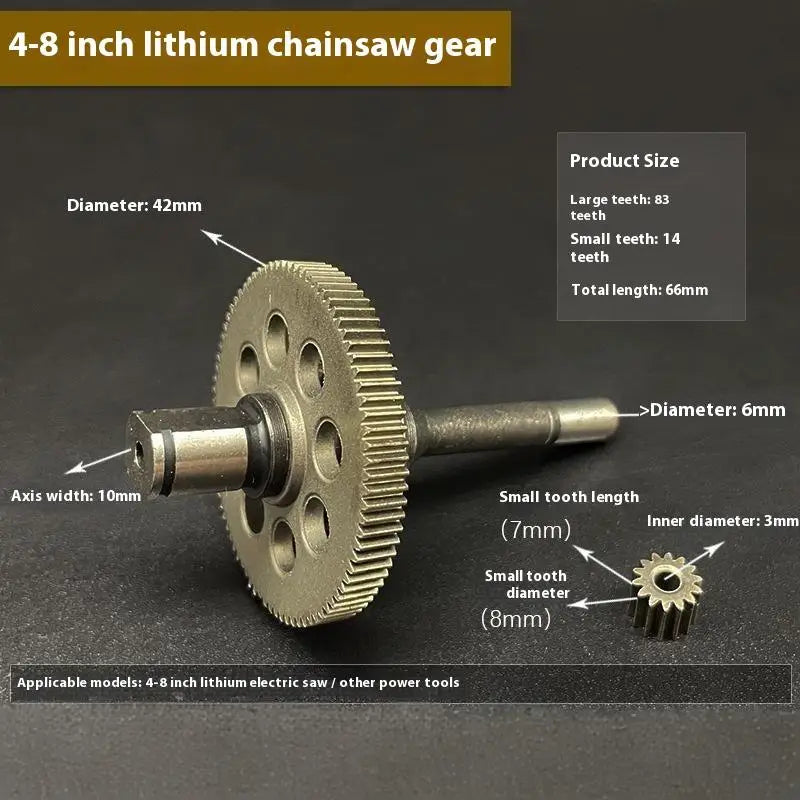 Motor Gear Assembly Mini Shaft Power Tools Chain Saw 550 14 Teeth Qme
