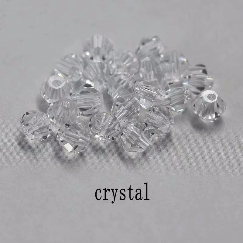 Crystal Bicone Beads Faceted Glass Rainbow Loose Craft Bracelet