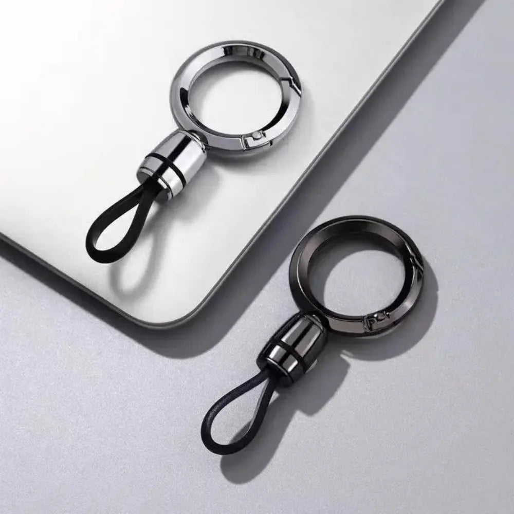 Men Car Key Chain Keyring Key Holder Strap with Metal Ring Minimalist Keychain Accessories for Car Keys Anti-Loss Key Organizer Qme