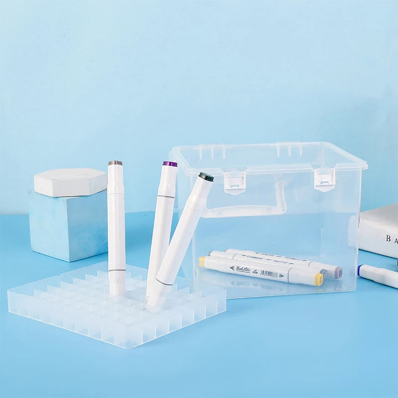 Painting Plastic Stationery Organizer Box Portable Watercolor Drawing Qme