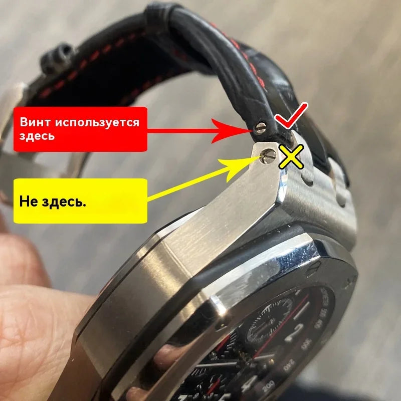 24.5 / 26.5 / 29.3mm watch screw tube for AP Audemars Piguet Royal Oak Offshore watch rubber/Leather Strap Belt Band DIY Replace Qme