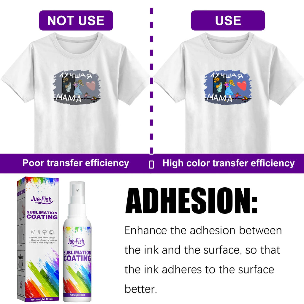 Sublimation Coating Spray T-Shirt Canvas Caps Mug Sublimating Fast Pretreatment Cotton Fabric Clothes Sublimation Coating Liquid Qme