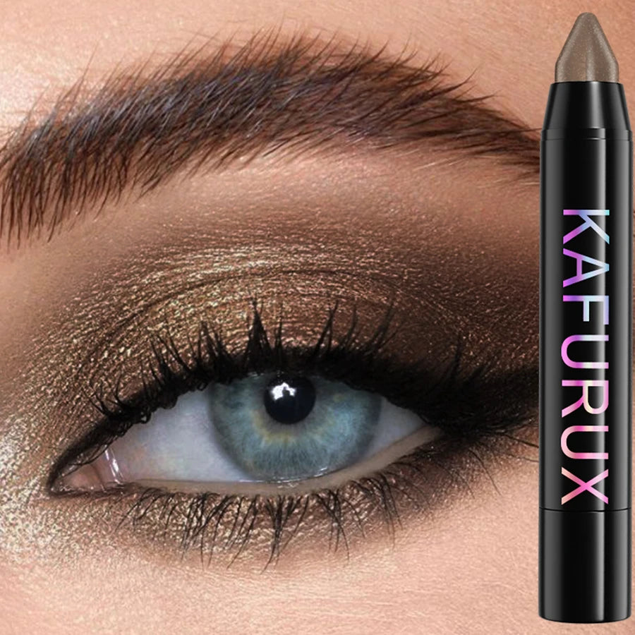 25 Colors Glitter Eyeshadow Eyeliner Pencil Waterproof Pearlescent Qme 08