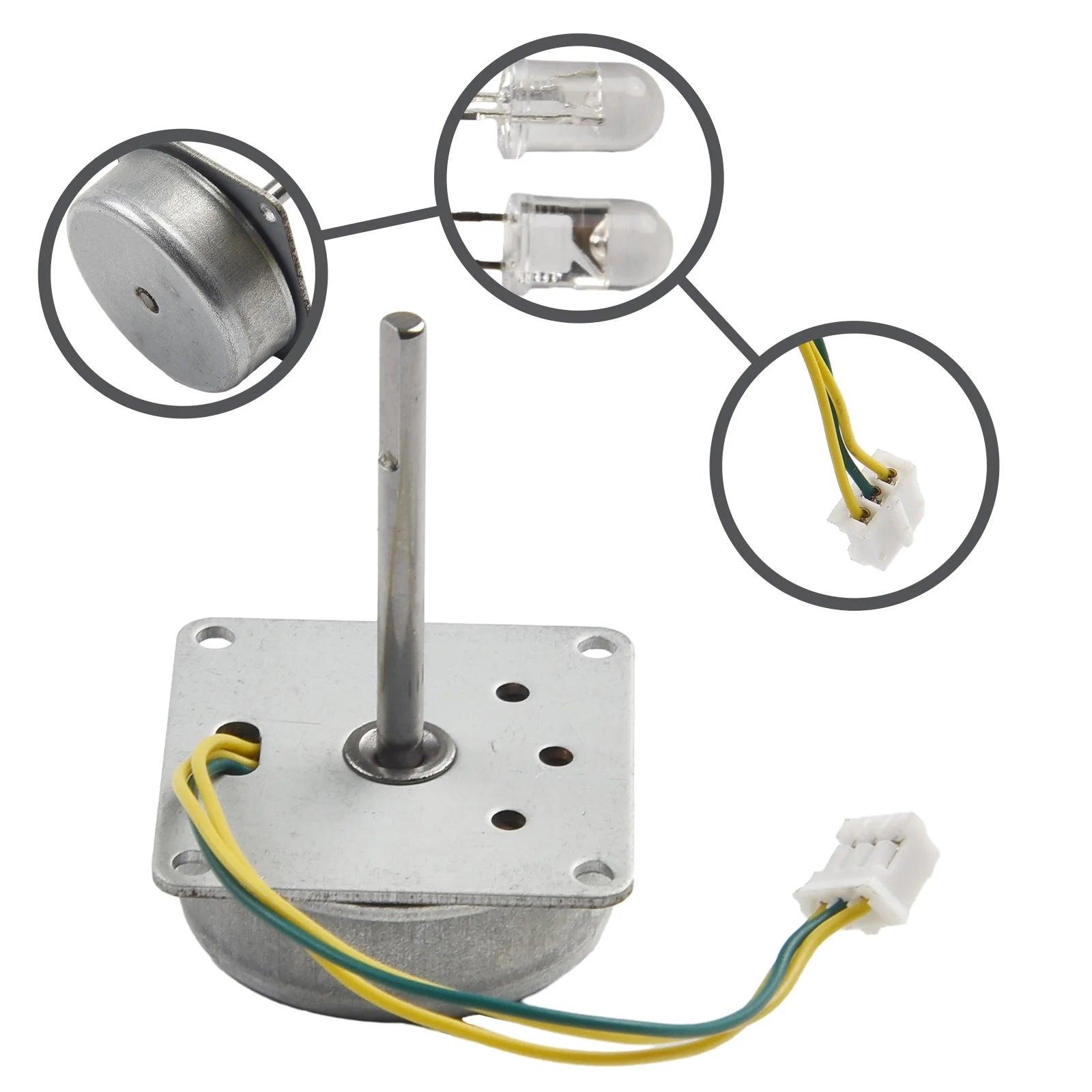 Three-phase DIY AC Brushless Generator Wind Power Hand Cranked Generator Motor 3-24V Turbine Motor Replacement Power Tools Parts Qme