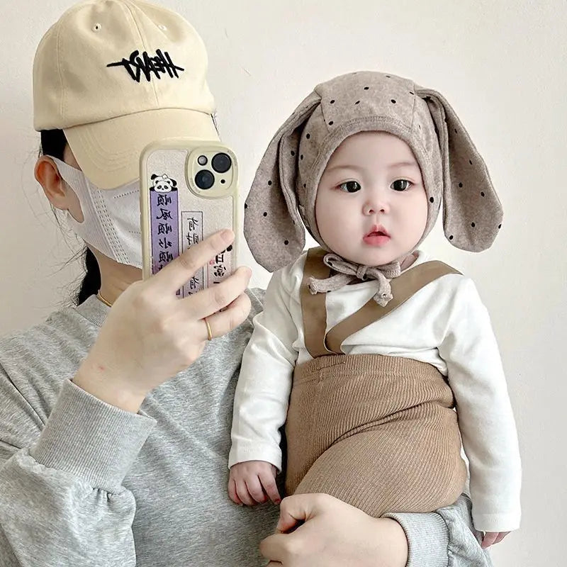 Adorable Newborn Baby Hat Soft Cotton Spring Autumn Infant Cap Cute Qme Khaki