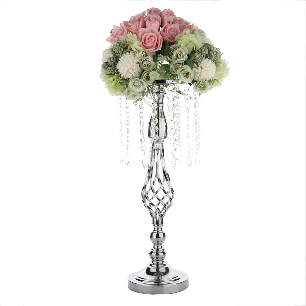 Candle Holder 52cm Height Electroplated Wedding Aisle Road Lead Props for Western Restaurant T-Stage Banquet Decoration Qme