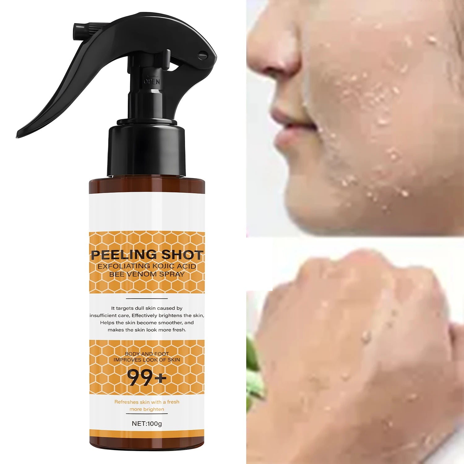 Peeling Shot with Retinol & Bee Venom - Moisturizing & Exfoliating Formula for Softer, Confident Skin Qme