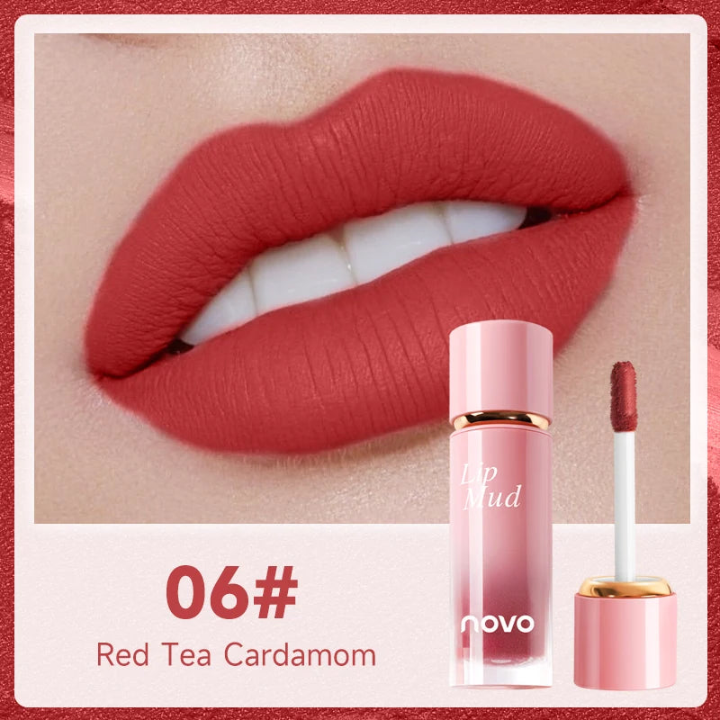 Matte Velvet Liquid Lipstick-Highly Saturated Liquid Lip Mud,Non-Stick Long-Lasting Formula,Soft Mist Not Easy To Fade Lip Gloss Qme 06