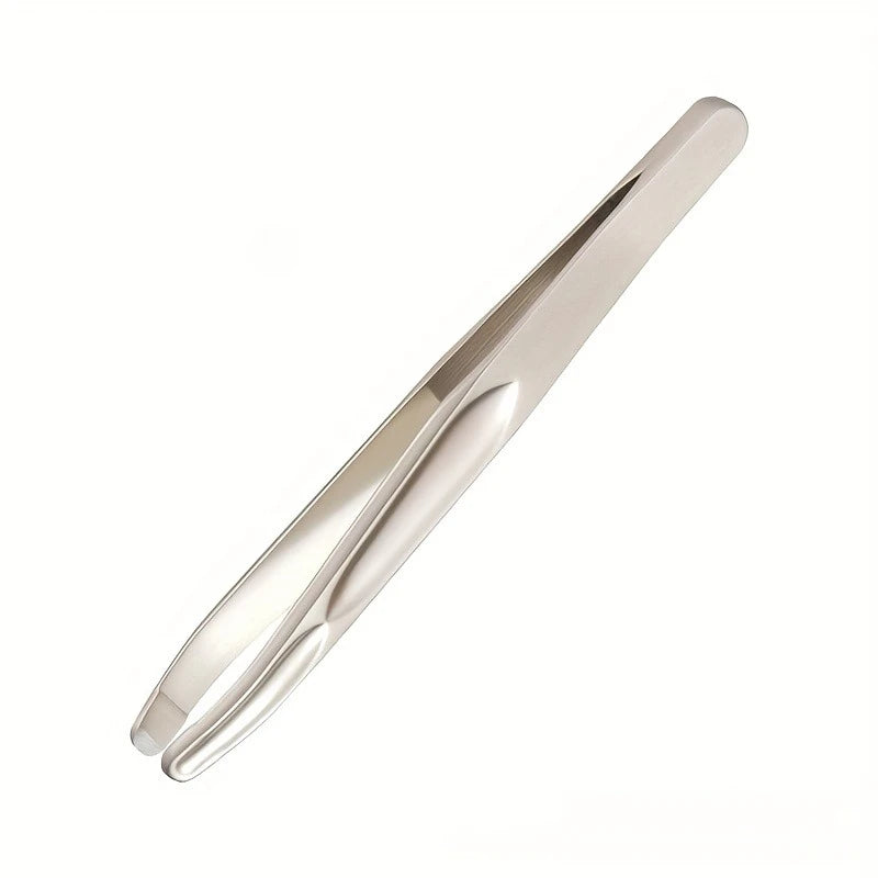 Premium Round Head Tweezers Eyebrow Facial Hair Removal Seamless Qme Gold