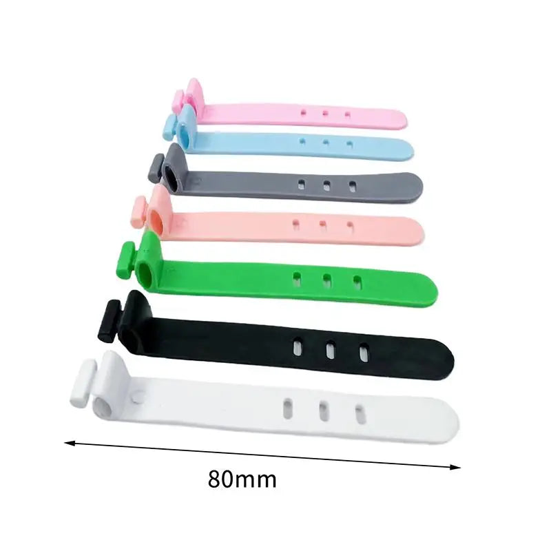 Silicone Cable Organizer Adjustable Wire Binding Bobbin Winders Data Qme