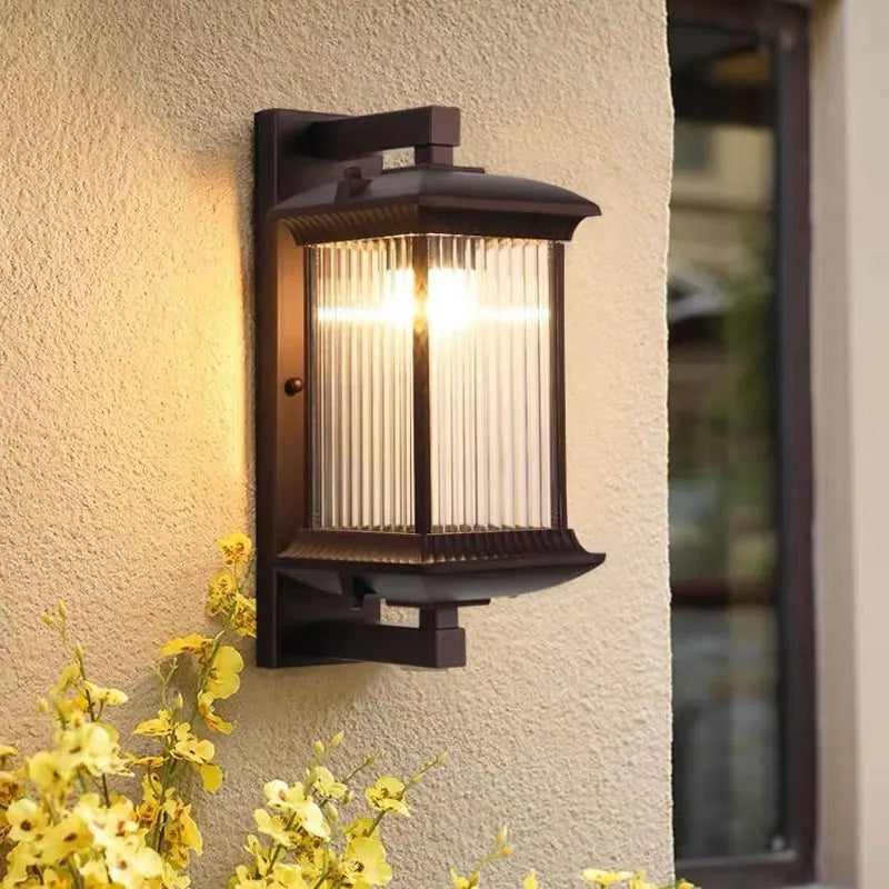 Outdoor Wall Lamp Metal Waterproof Outside Wall Lights AC90-260V Exterior Wall Lighting for Hotel Villa Big Porch Garden Gate Qme