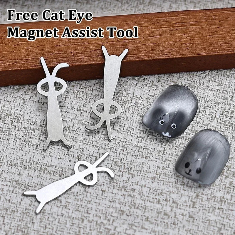 Rabbit Bear Cat Eye Magnet Stick Nail Art Tools Small Iron Magnetic Qme