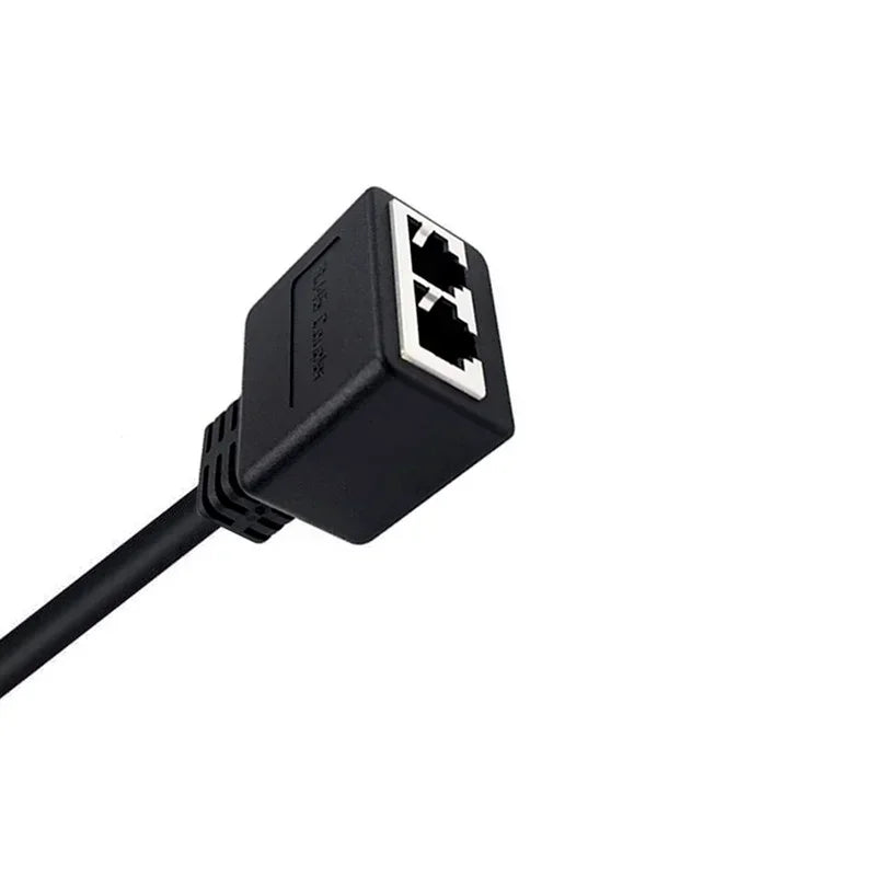 Network Cable RJ45 Male To 2 Female Ethernet LAN Network Adapter Cat 7 Extension for Pc Laptop Qme