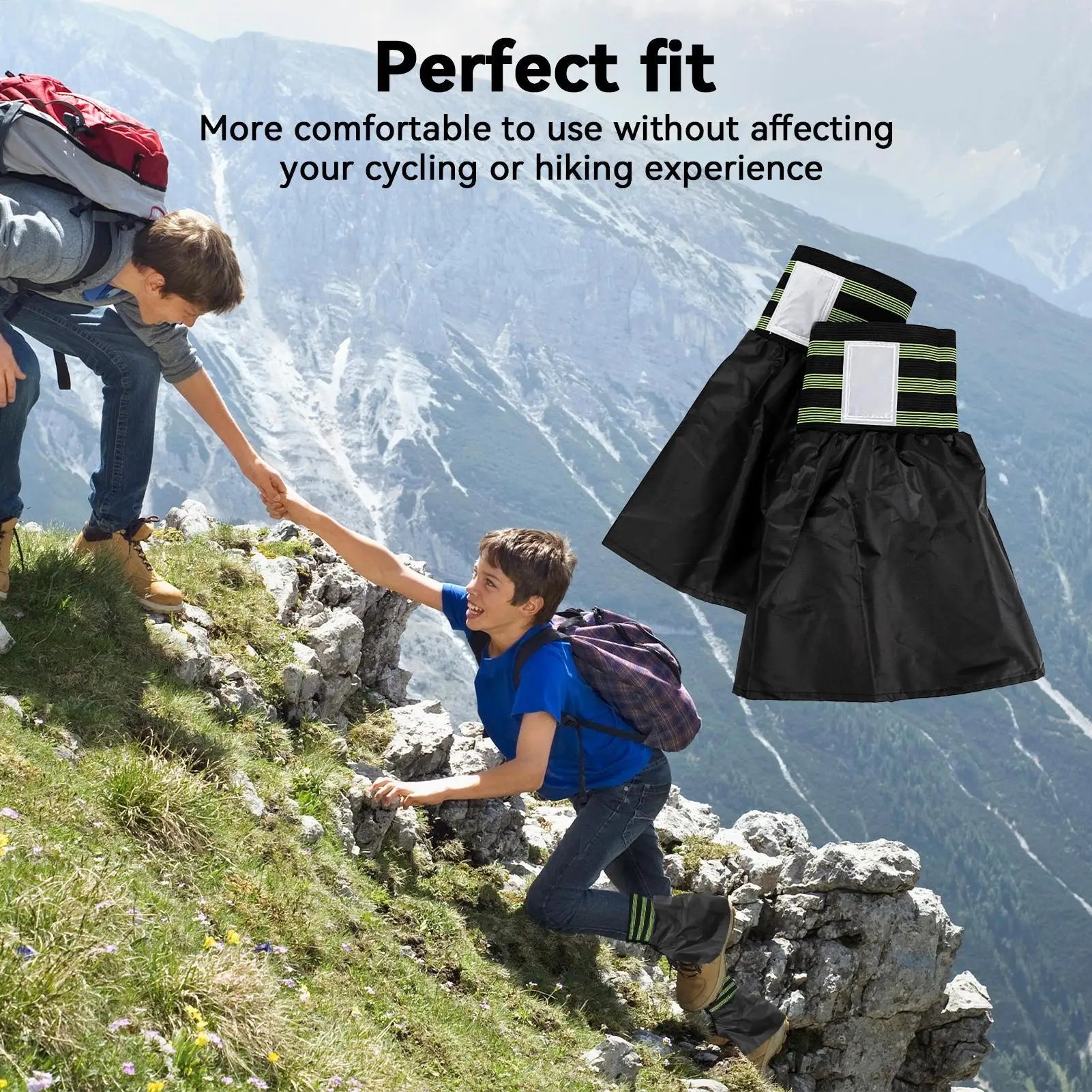 1 pair Trail Running Ankle Gaiters Trail Gaiters Low Waterproof Adjustable Trail Gaiters Low Durable Shoe Gators For Snow Hiking Qme