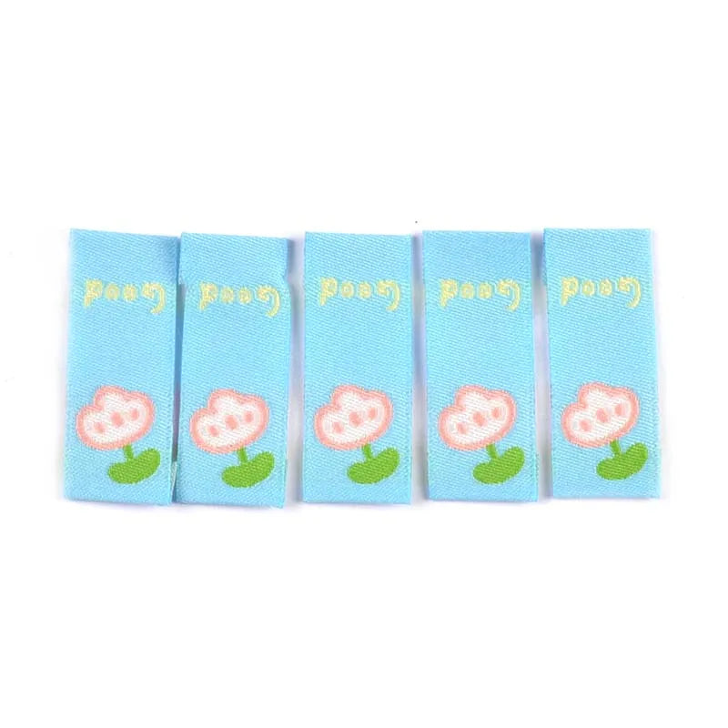 50pcs Cute Cartoon Flower Kids Clothes Labels For Sewing Accessories Embroidery Tags DIY Hats Bags Crafts Garment Supplies c3614 Qme 2